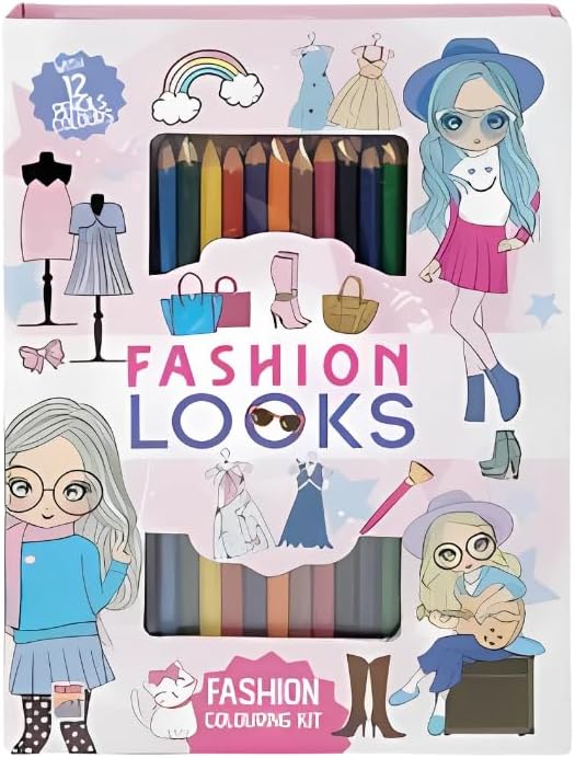 Fashion Looks Activity Book for Kids – Dress-Up & Design Fun : Amazon ...