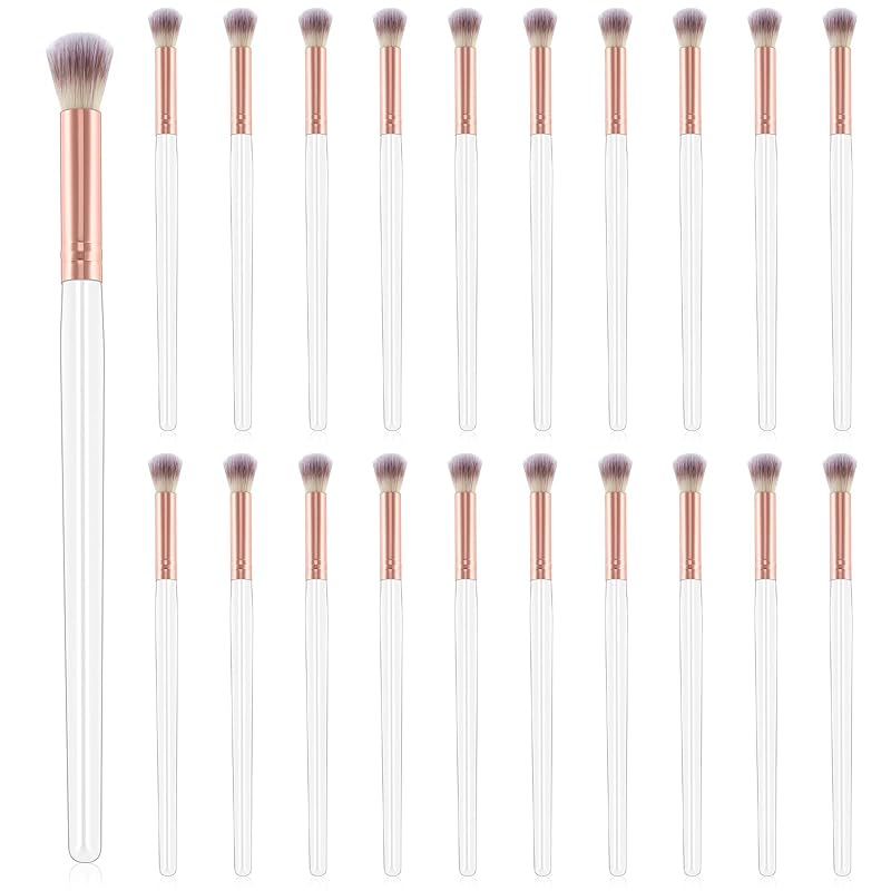 ekysso Kit com 20 escovas para limpeza de cílios, com cabo de madeira