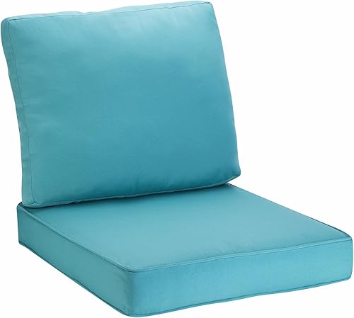 Cojín para silla de exterior, juego de cojines de asiento para exteriores de 19 x 19 pulgadas, cojines de exterior para muebles de patio