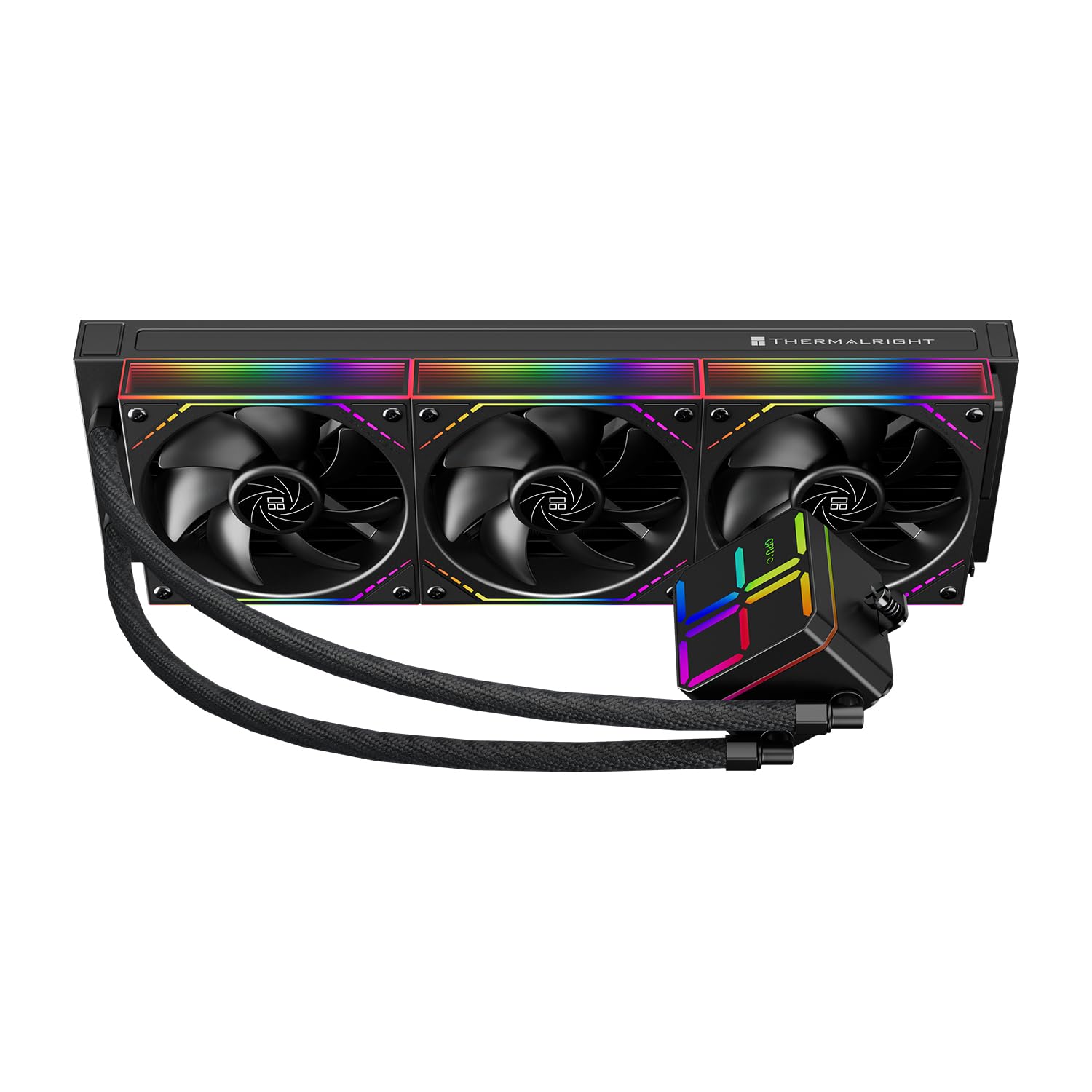 Thermalright TR Magic Qube 360 ARGB Black - Raffreddatore liquido per CPU, 2000 giri/min, per AM4/AM5, Intel LGA115X/1200/1700/1851, cambio di colore, display digitale
