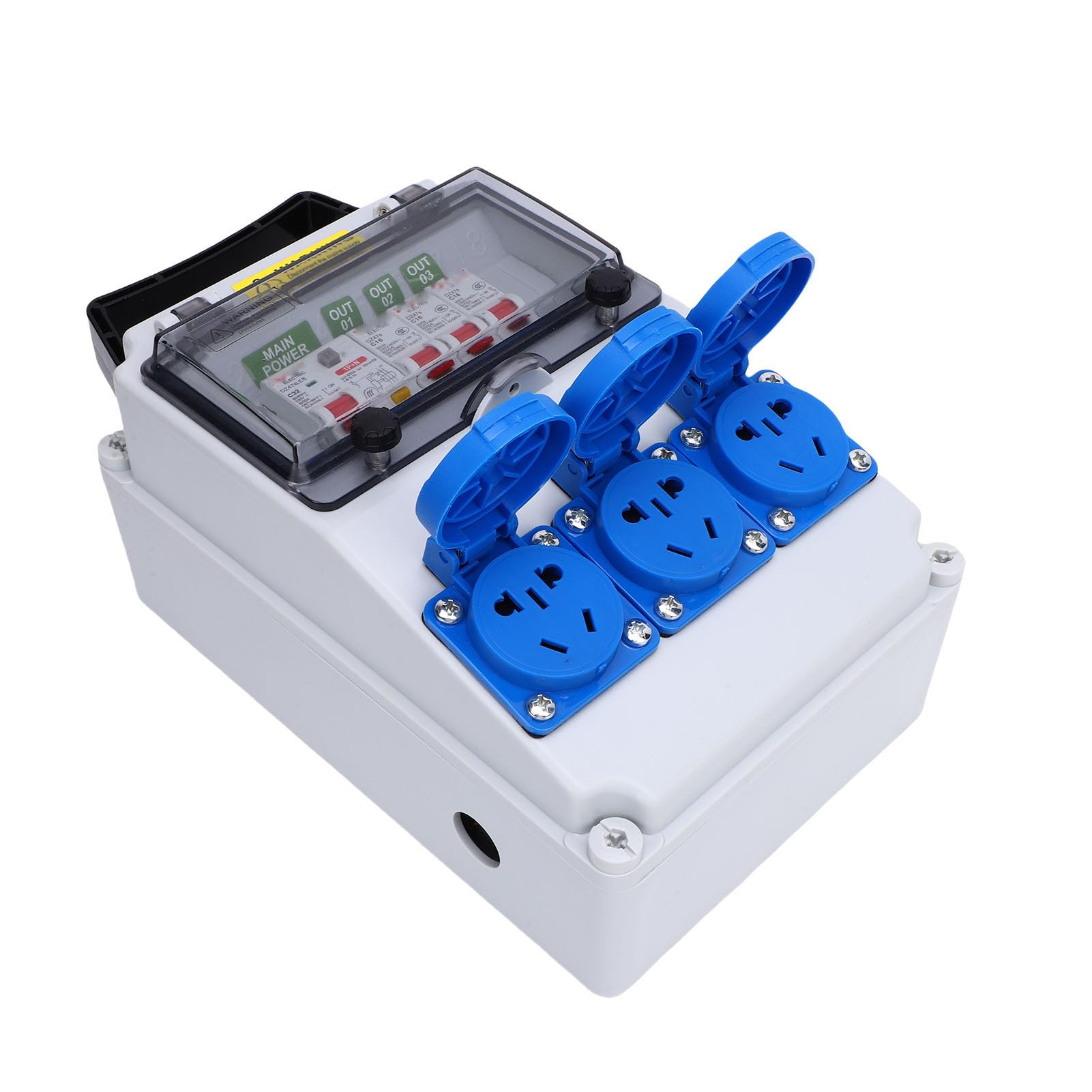 AUNMAS Caja de Enchufe Industrial Portátil, IP44 a IP67 Disyuntor