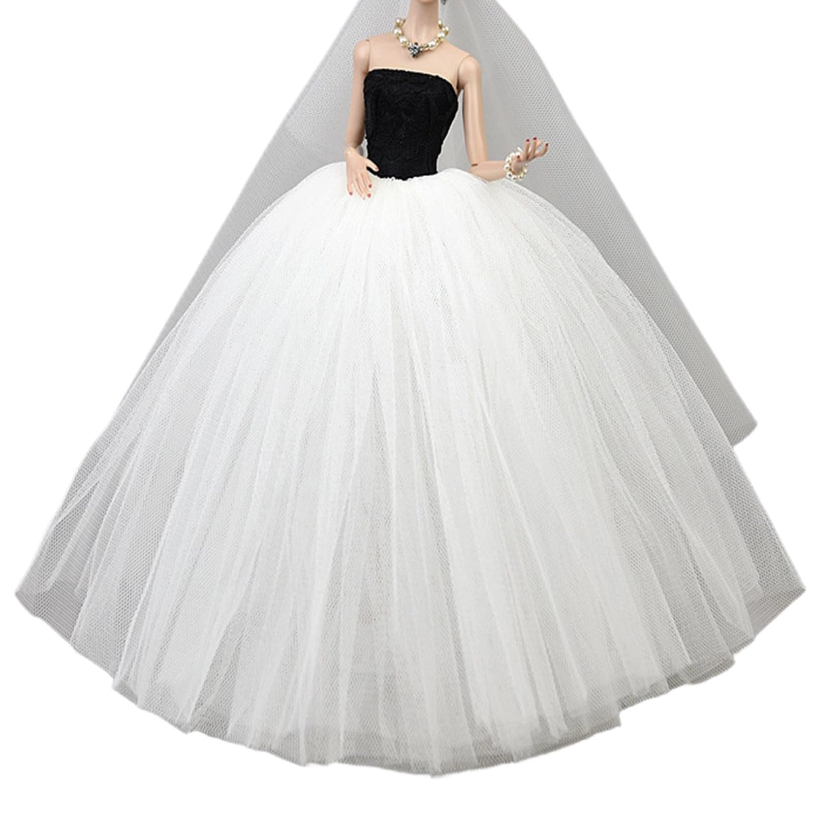 Beautiful Ball Gown for 6inch Dolls with, Black top