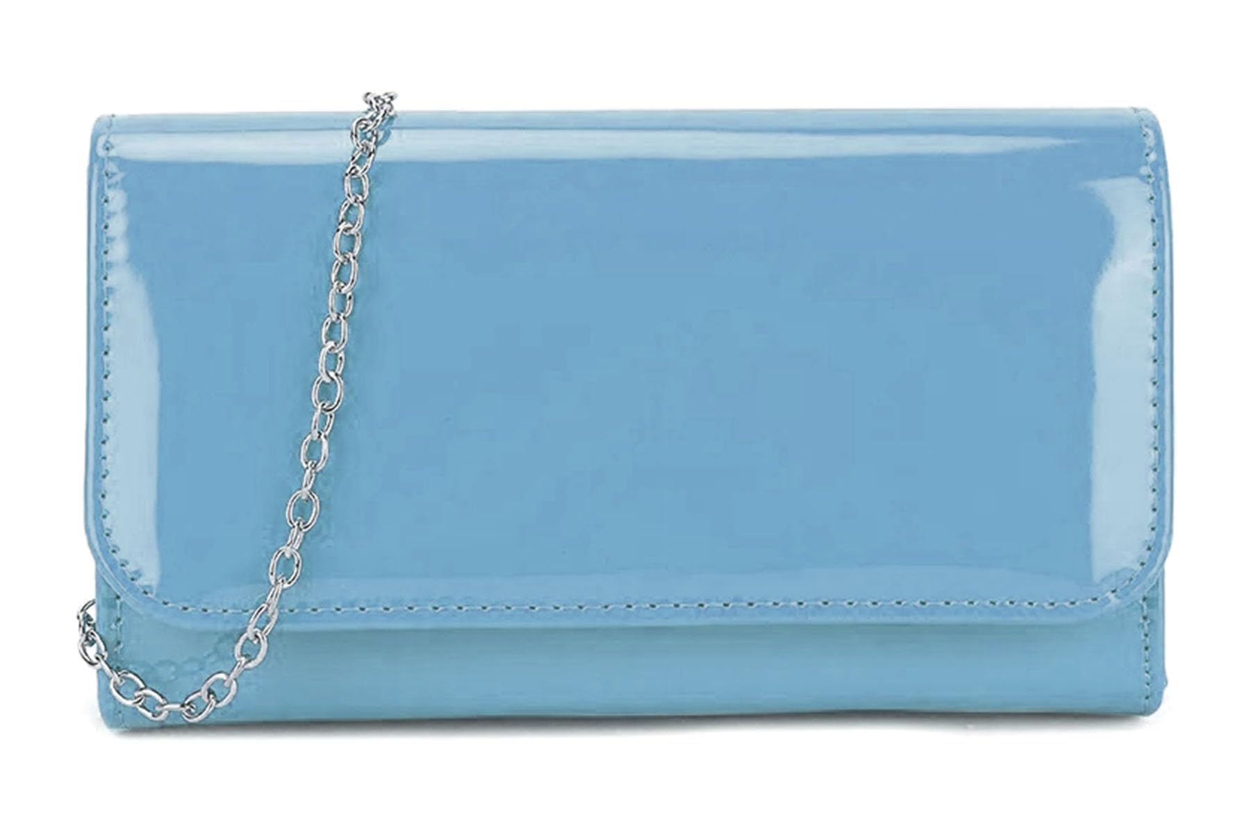 LeahWard Women's Patent Flap Clutch Bag Purses Party Evening Bags Handbag 250