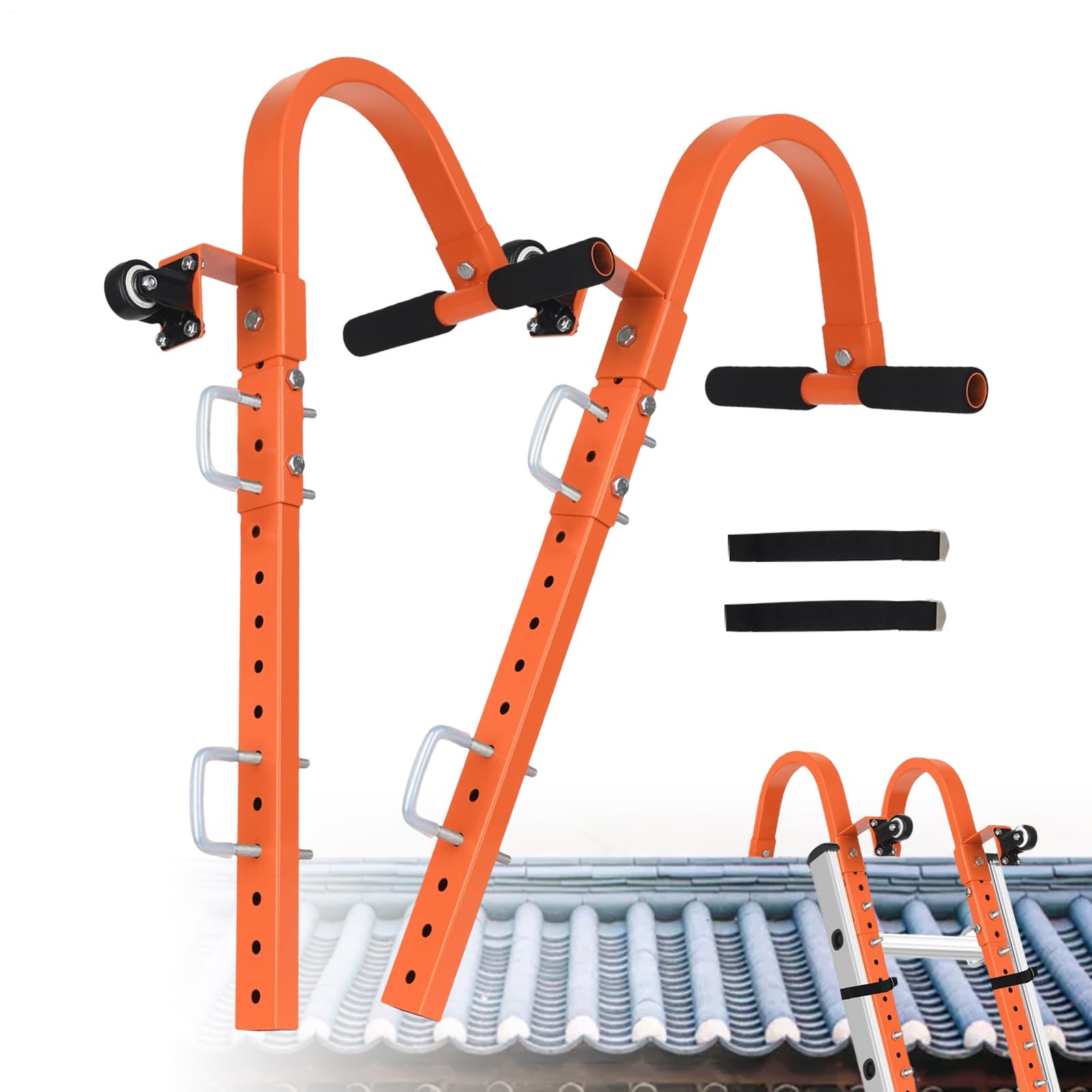 Ganchos De Escalera Para Tejado Ruedas Multifunción Ajustables Alta Dureza | accesorios para limpieza de ventanas Ventana, Canalón, Techo, Pintura Paredes