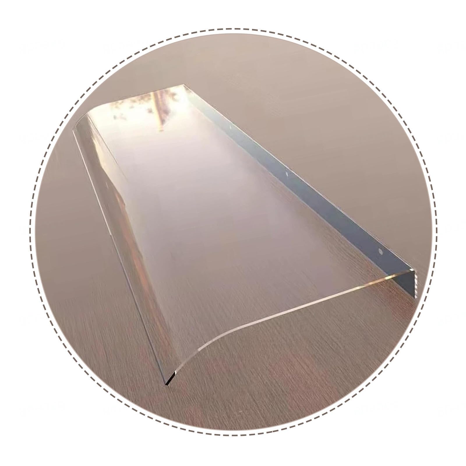 Auvent porte d'entrée transparent 50x190cm protection pluie et UV