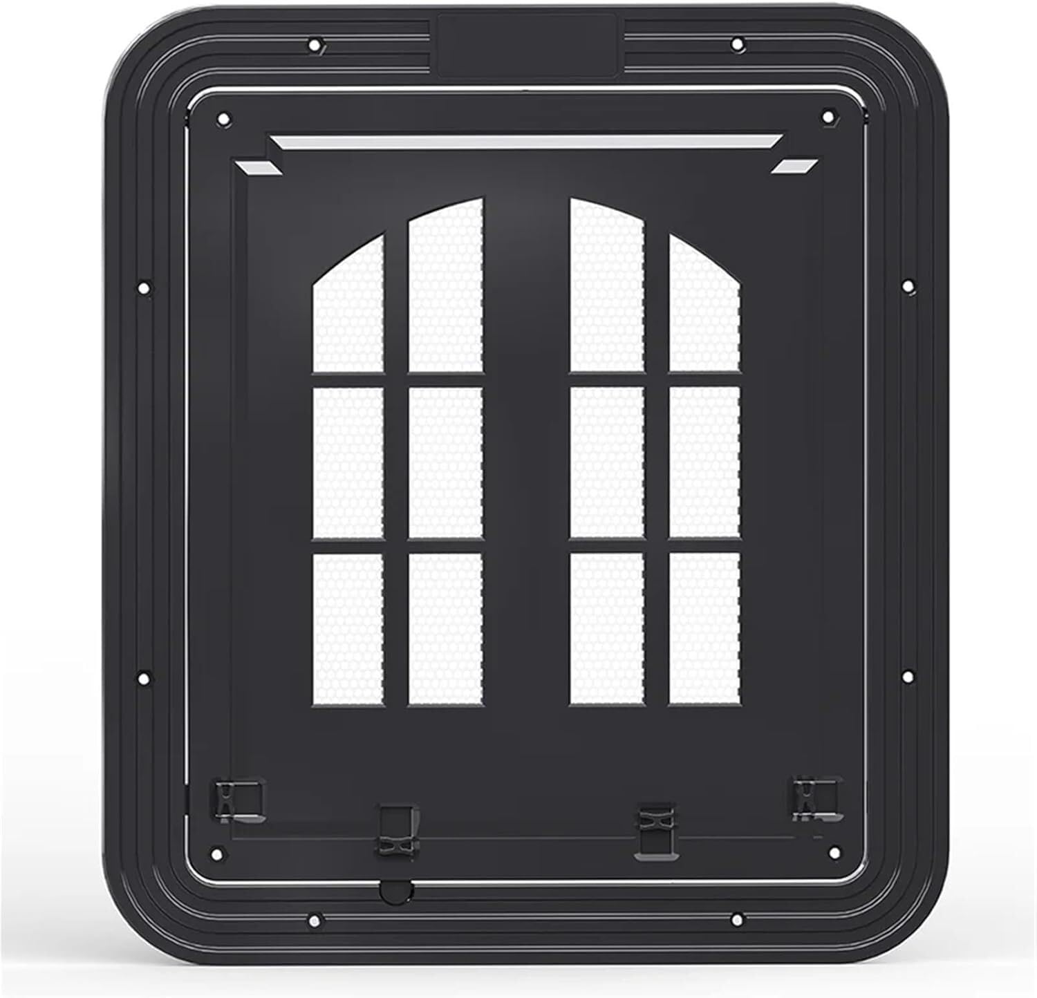 ININOSNP Modèles faciles à Installer Chatière à Fermeture Automatique avec Rabat for Grands Chiens(Black,L)