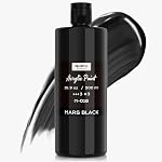 Nicpro Black Large Acrylic Paint (16.9 oz, 500 ml), Rich Pigments, Non Toxic Craft Paint for Multi Surface, Canvas, Wood, Leather, Ceramic, Fabric, Stone - Art Painting Supplies for Beginners, Artists & Adults