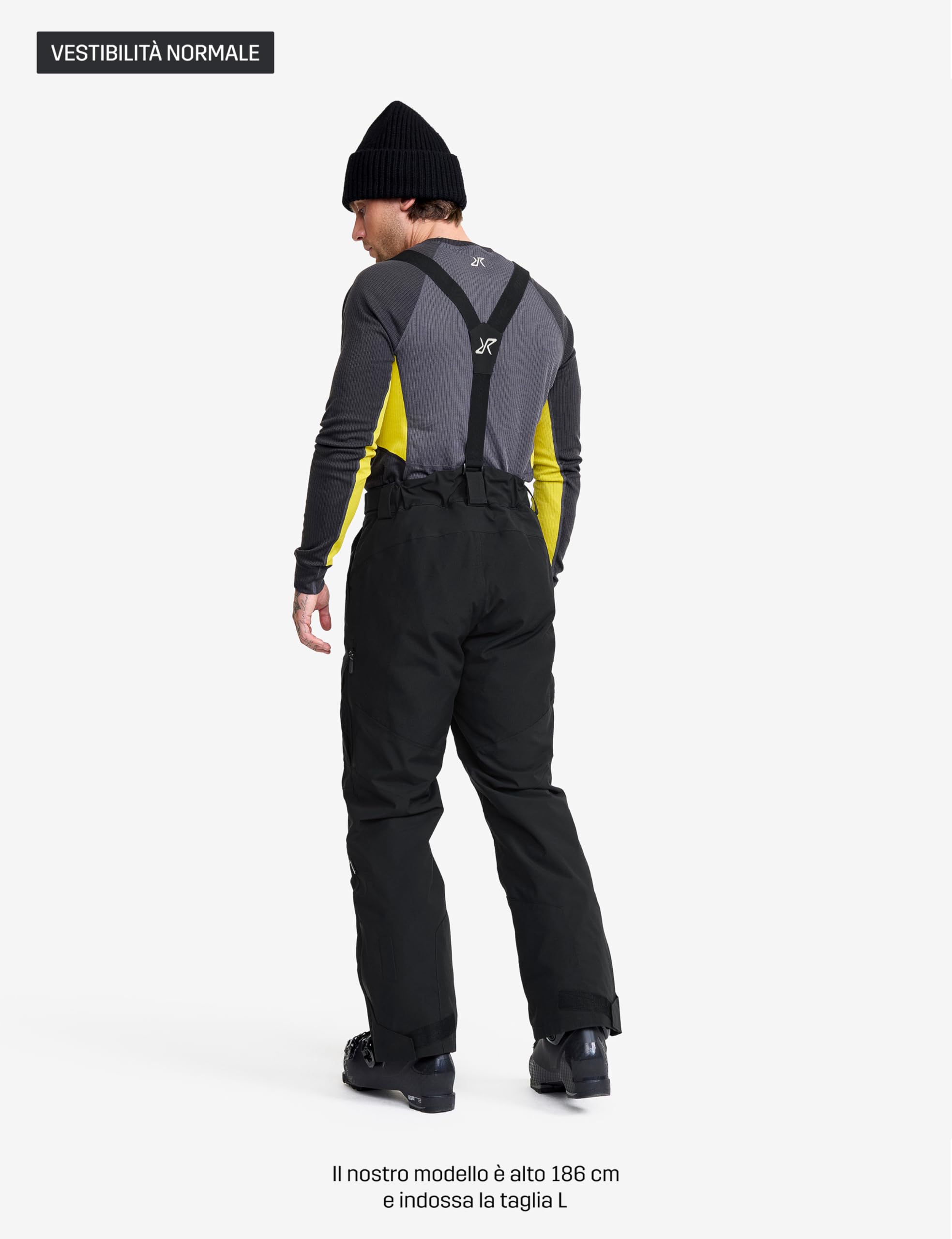 RevolutionRace AccXel Insulated 2L Ski Pants da Uomo, Pantaloni da Sci Resistenti e Caldi con Recco