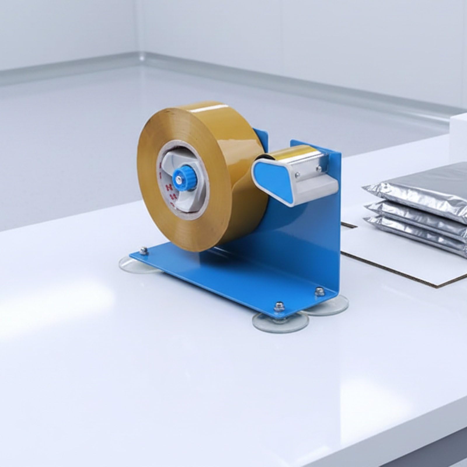 Dispenser di Nastro con Base a Ventosa Resistente Dispenser di Nastro con Taglio Dentata Universale Cancelleria per Imbtori