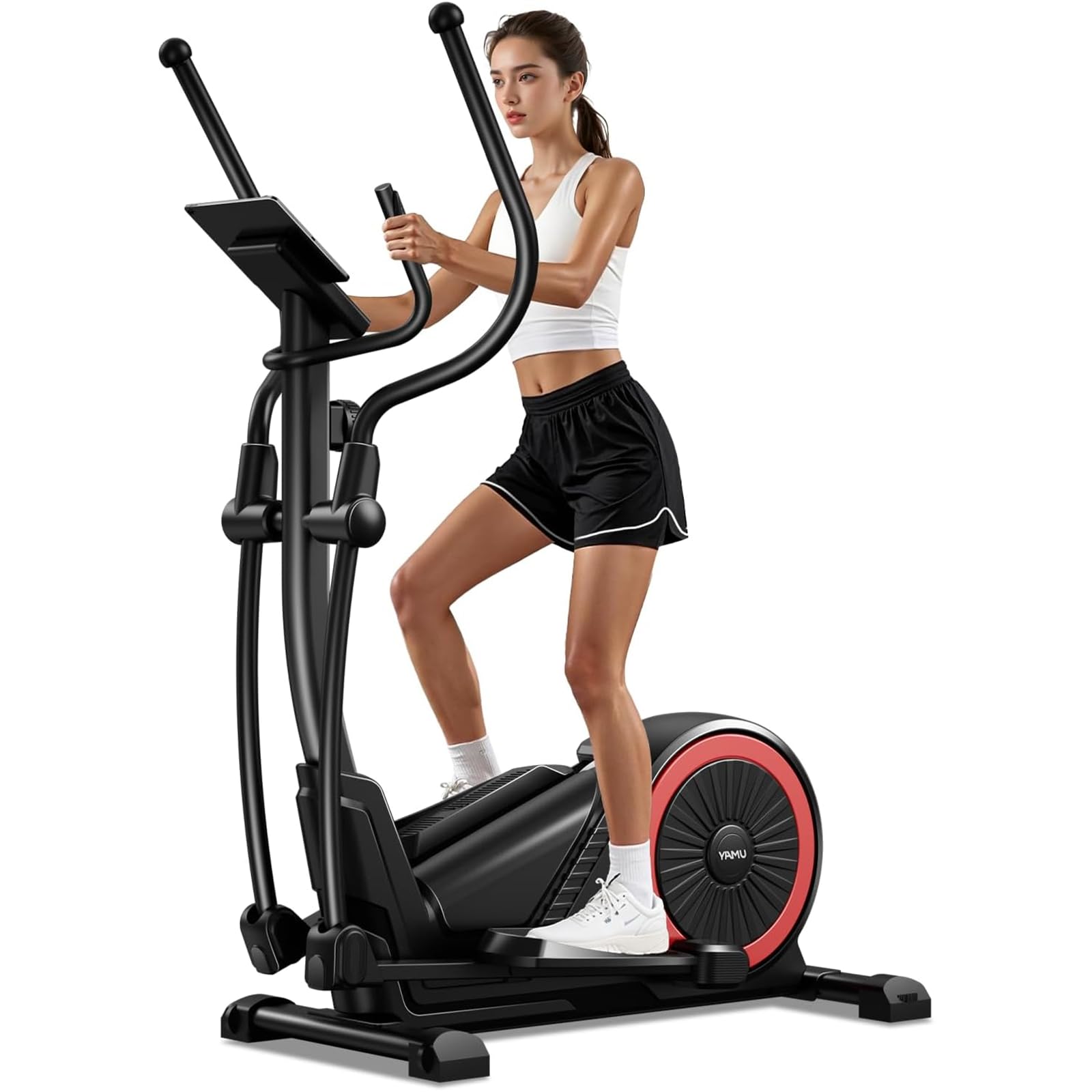 CURSOR Crosstrainer 40 cm Schrittlänge 16 Widerstandsstufen Magnetischer Ellipsentrainer Herzfrequenzgriffe LCD-Display 159 kg