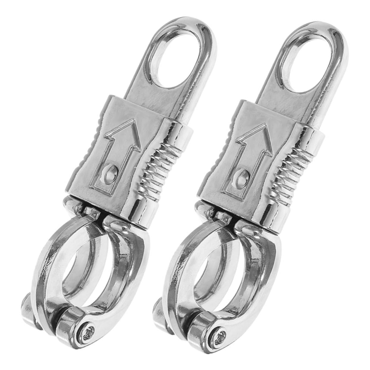 PRETYZOOM 4 Sätze Pferdestellen Haken Clips Seilhaken Hängend Schnappen Schlüssel Reiter S Haken Federkarabinerhaken Metallhaken Seilklemmen Hakennägel Zinklegierung Silber 2 Stück * 4