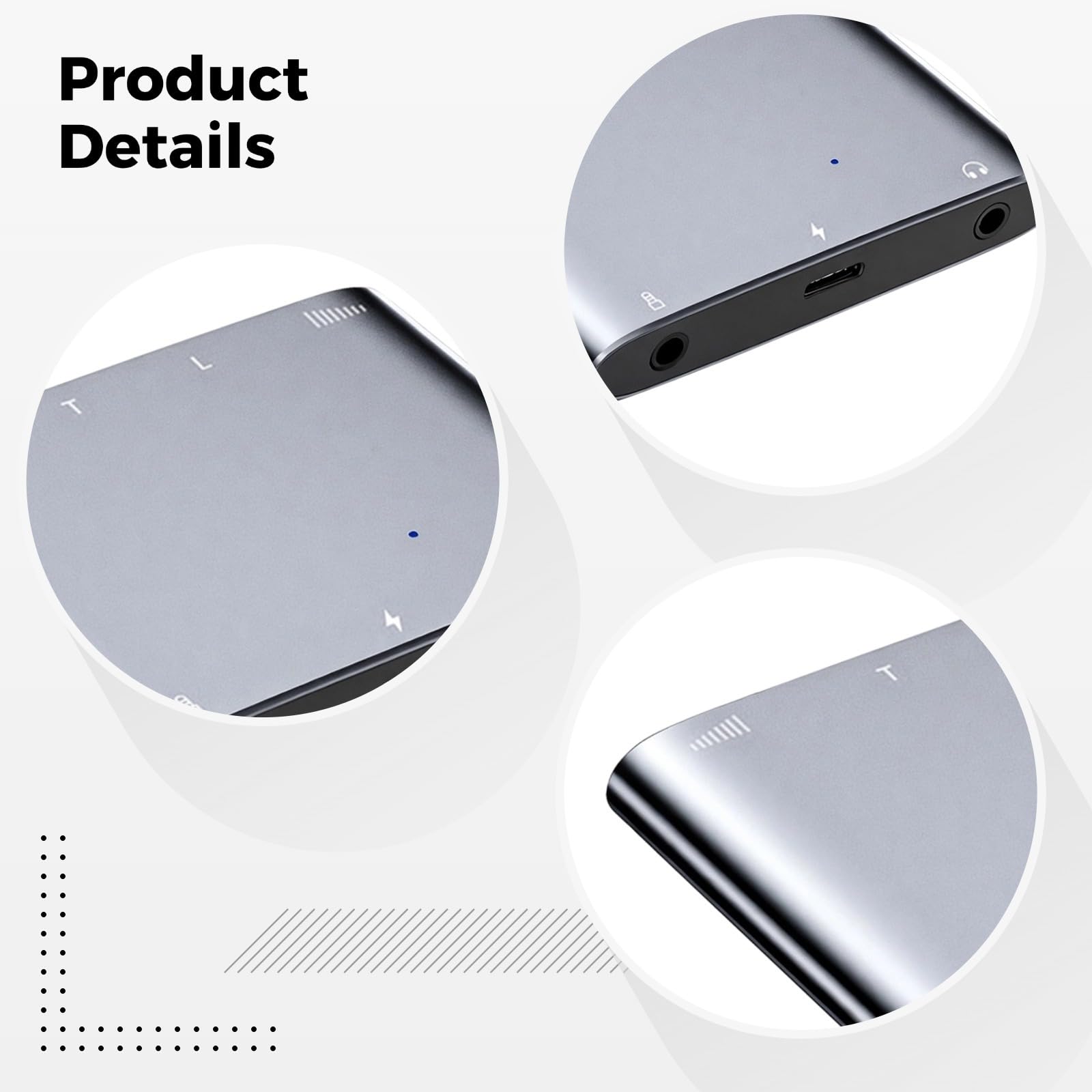 Adaptador de interfaz de audio de canto en vivo, tarjeta de sonido estéreo dual, aleación de aluminio, alta resolución de 32 bits/384 Khz, ideal para grabación en vivo
