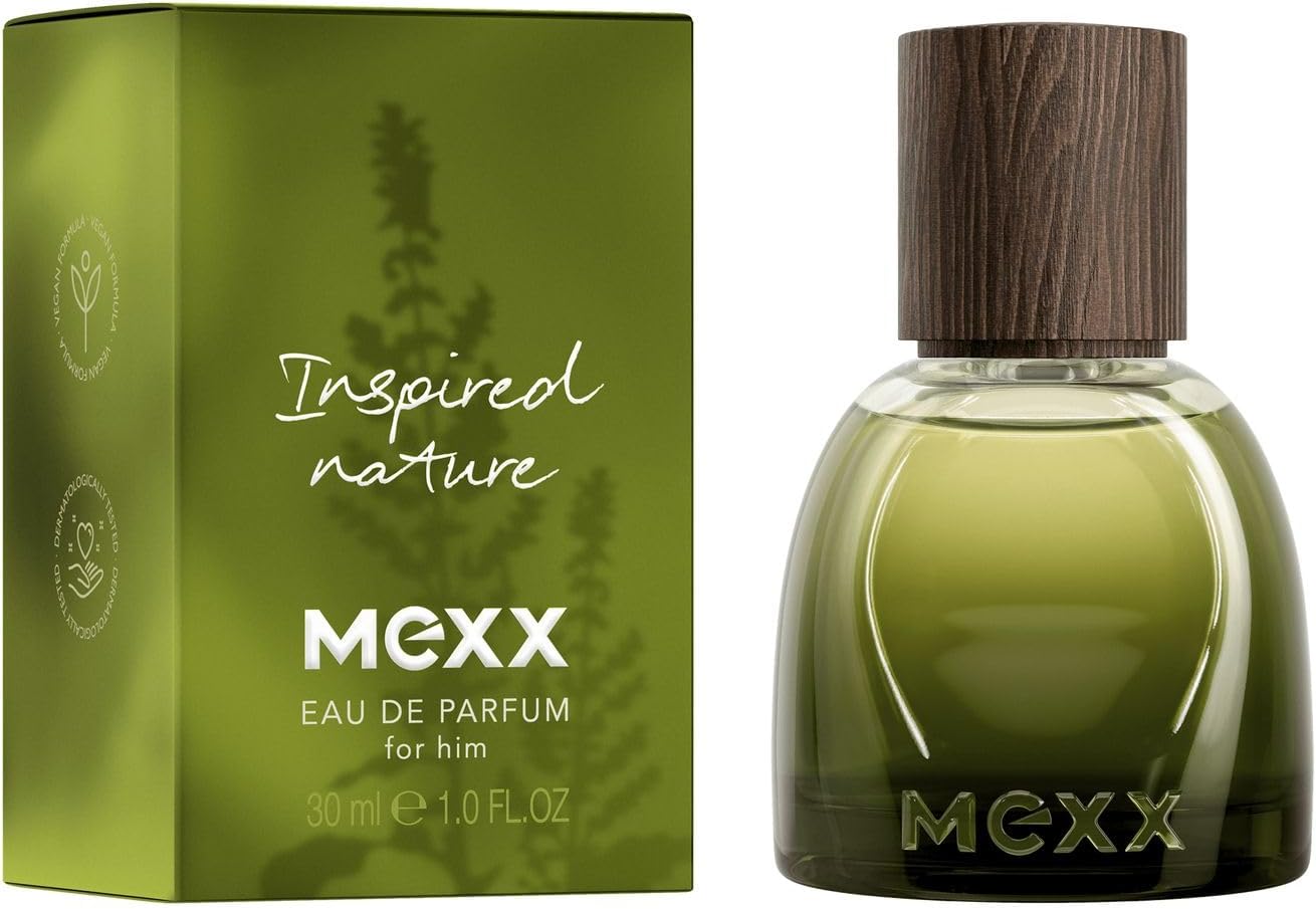 Mexx Inspired Nature Парфюмерная вода для мужчин с цитрусово-древесным ароматом 30 мл