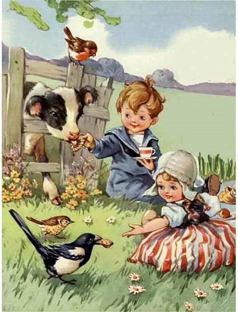 ENCOMAG 5D Fée Diamond Painting, Fille DIY Diamant Peinture Broderie