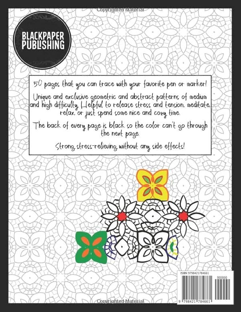 Amazon.com: Let's Trace!: 50 Tracing Pages for Adults with Abstract and Geometric Pattern Designs - Release stress and tension, meditate and relax!: 9798421784661: Publishing, Blackpaper: Books amazon-com-let-s-trace-50-tracing-pages-for-adults-with-abstract-and-geometric-pattern-designs-release-stress-and-tension-meditate-and-relax-9798421784661-publishing-blackpaper-books