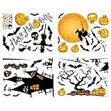 【2025年ハロウィン飾り】ハロウィン 飾り 静電ステッカー 剥がせる 汚れない 繰り返し使えるで 耐久性があり 耐衝撃性 耐湿気です ウォールステッカー 静電気シール 窓ステッカー 壁飾り 小物 部屋 装飾品 インテ（4枚セット）