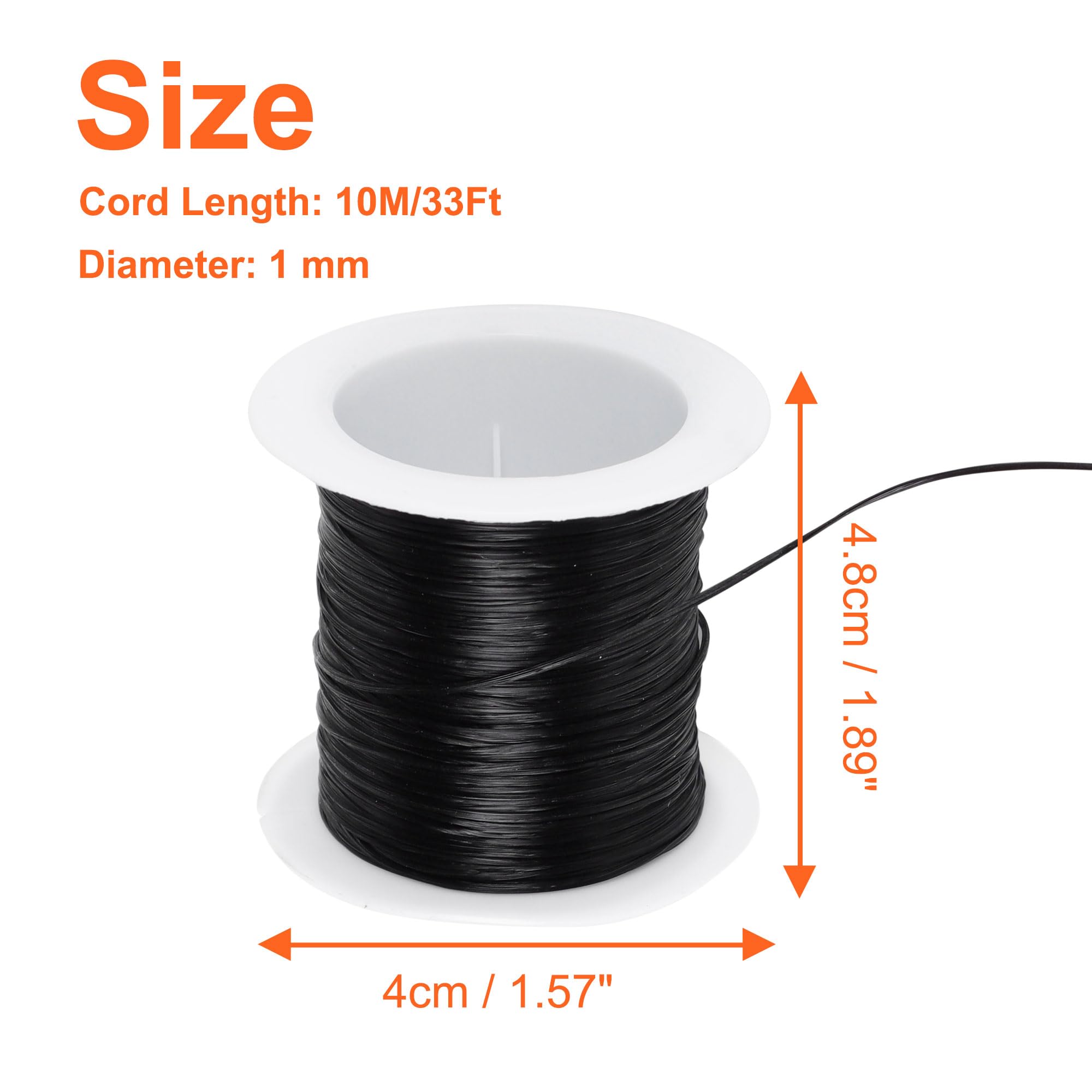 Sourcingmap 1 mm Elastic String for Bracelets 33Ft Stretchy Crystal Beaded String Cord Roll 10M Long - Image 4