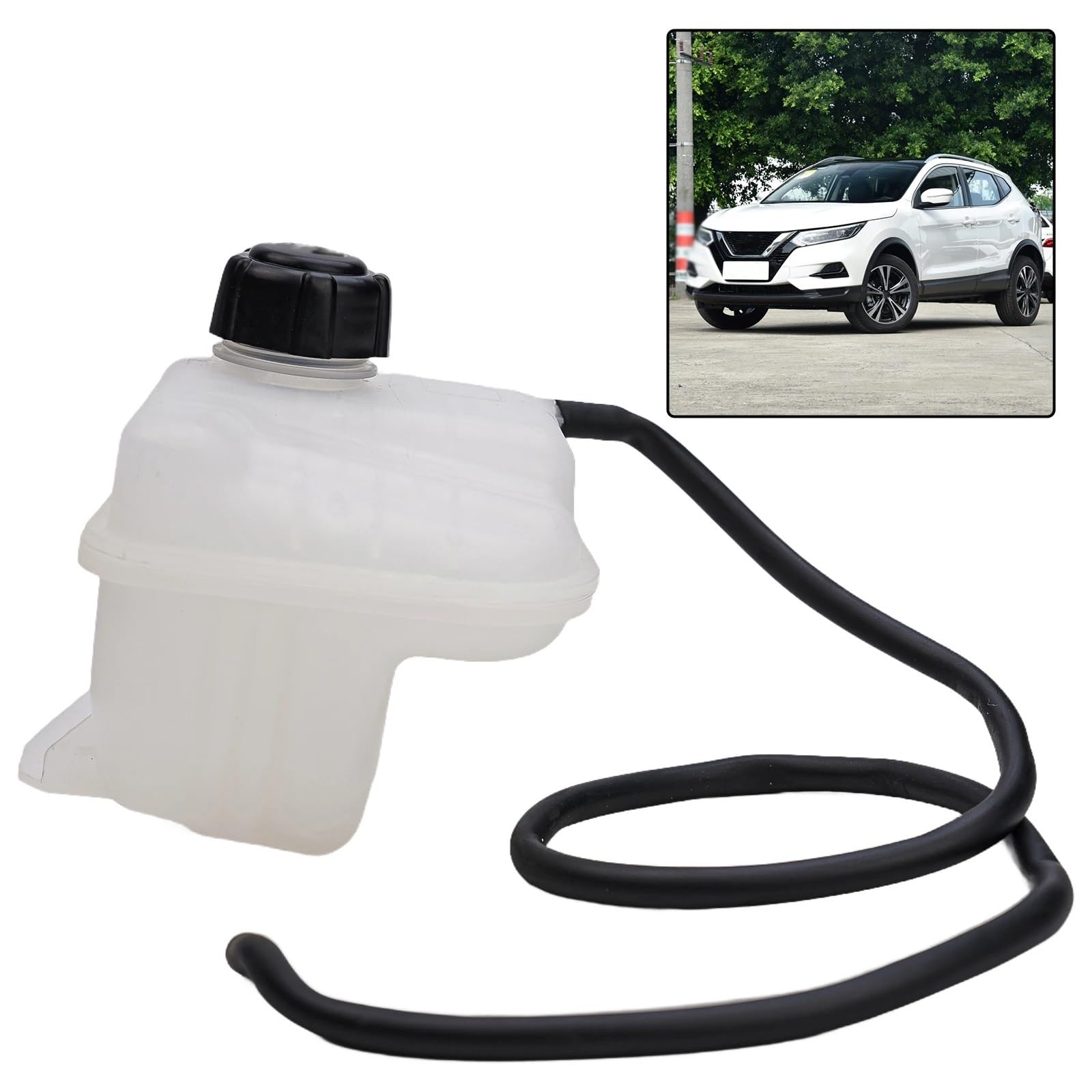 Compatibile Con Nissan Per Qashqai 2007 2008 2009 2010 2011 2012 2013 21721JD00B Serbatoio Espansione Liquido Raffreddamento Motore Troppo Pieno Bottiglia Vaschetta Radiatore
