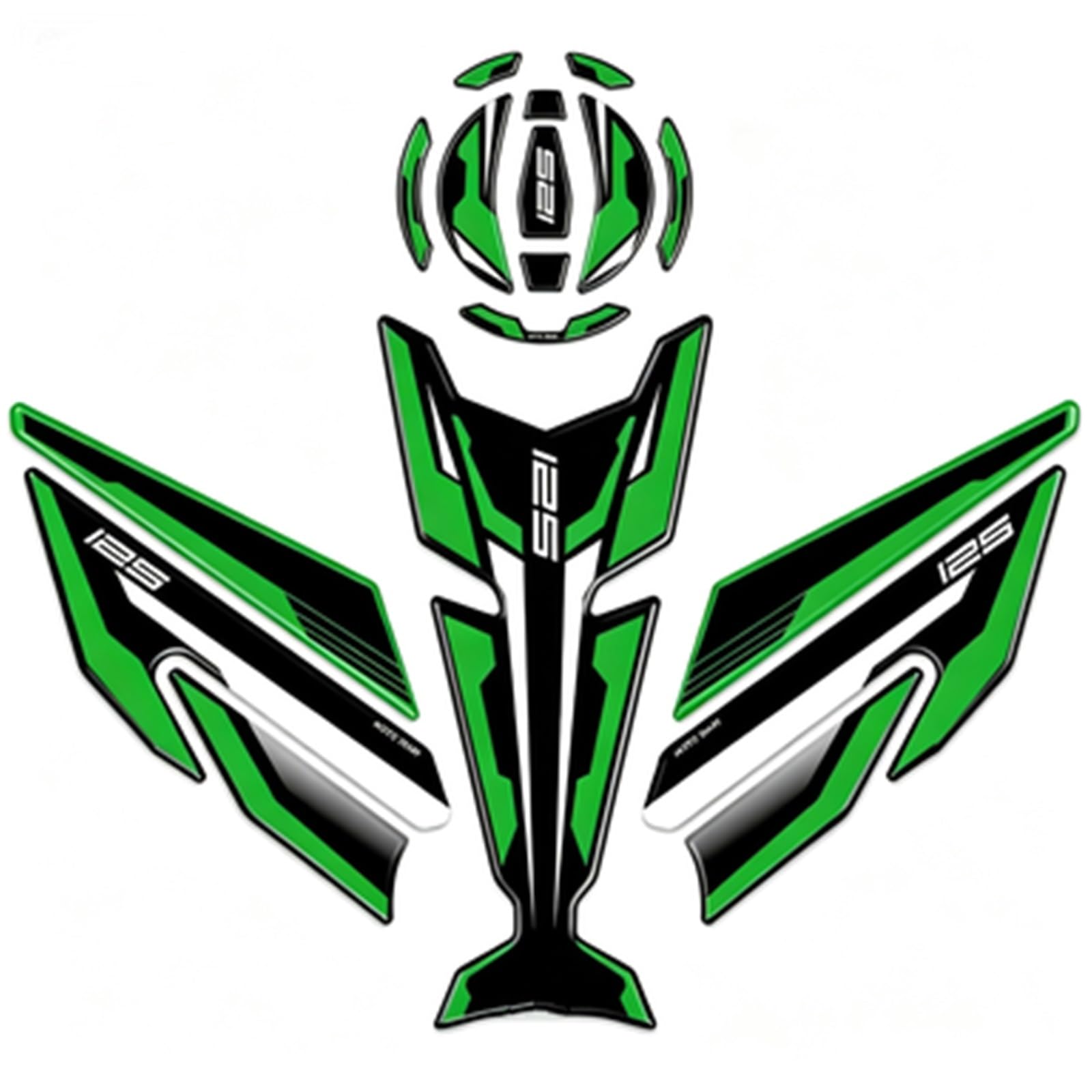Tank Pad Sticker Motorcycle Fuel Protection Decal for Kawasaki for Ninja for Z Z125 2019-2024 Bike Tank Film(Color5)