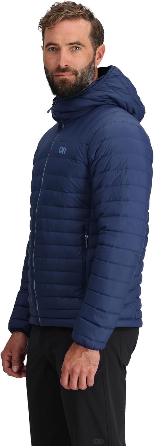 Outdoor Research Men's Transcendent Down Hoodie Jacket | Water & Wind Resistant, Insulated, Lightweight, Standard Fit