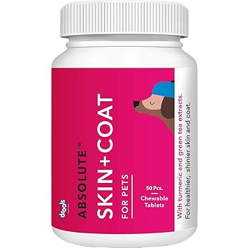Drools Absolute Skin + Coat Tablet- Dog Supplement, 50 Pieces - image, photos