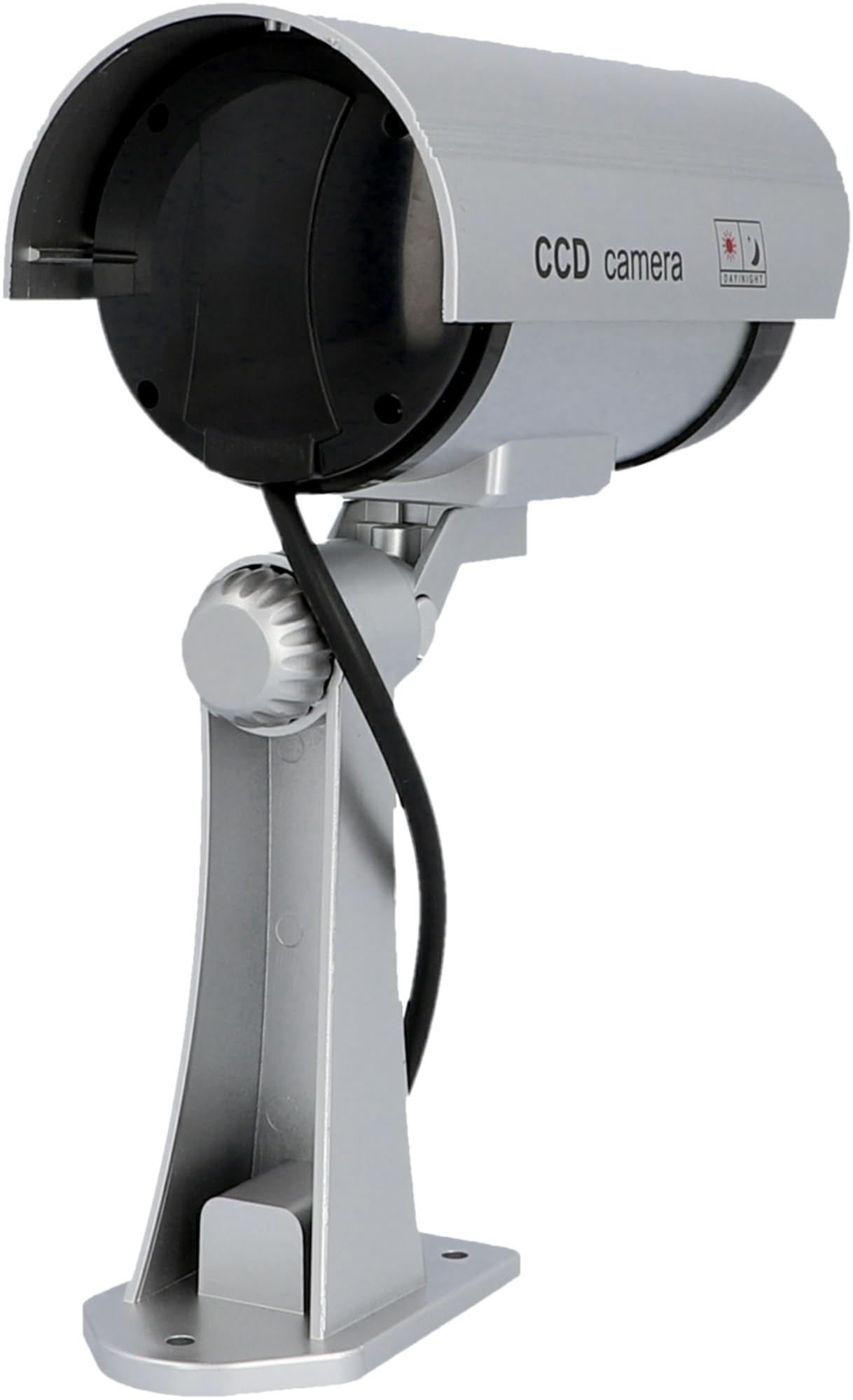 UNITEC Caméra factice Simulation Véritable Caméra de Surveillance avec LED Clignotante Réglable Horizontal et Verticale Schtzart IP 44 Piles Inclus Vis et Chevilles de Montage