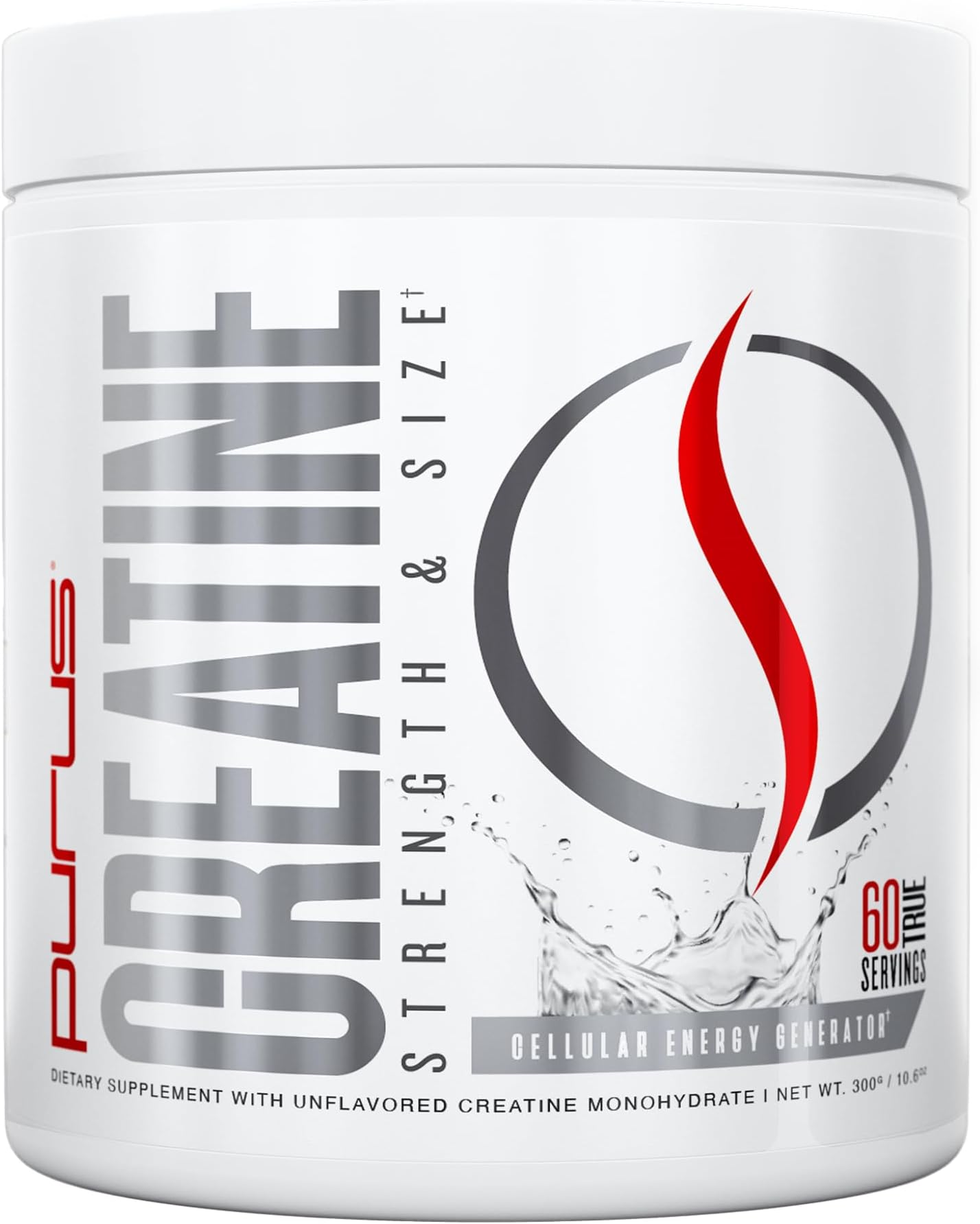 Purus Labs Foundation Series Creatine | 100% Ultra Pure Micronized Creatine for Strength, Mass, Power, Recovery | 60 Servings | Unflavored