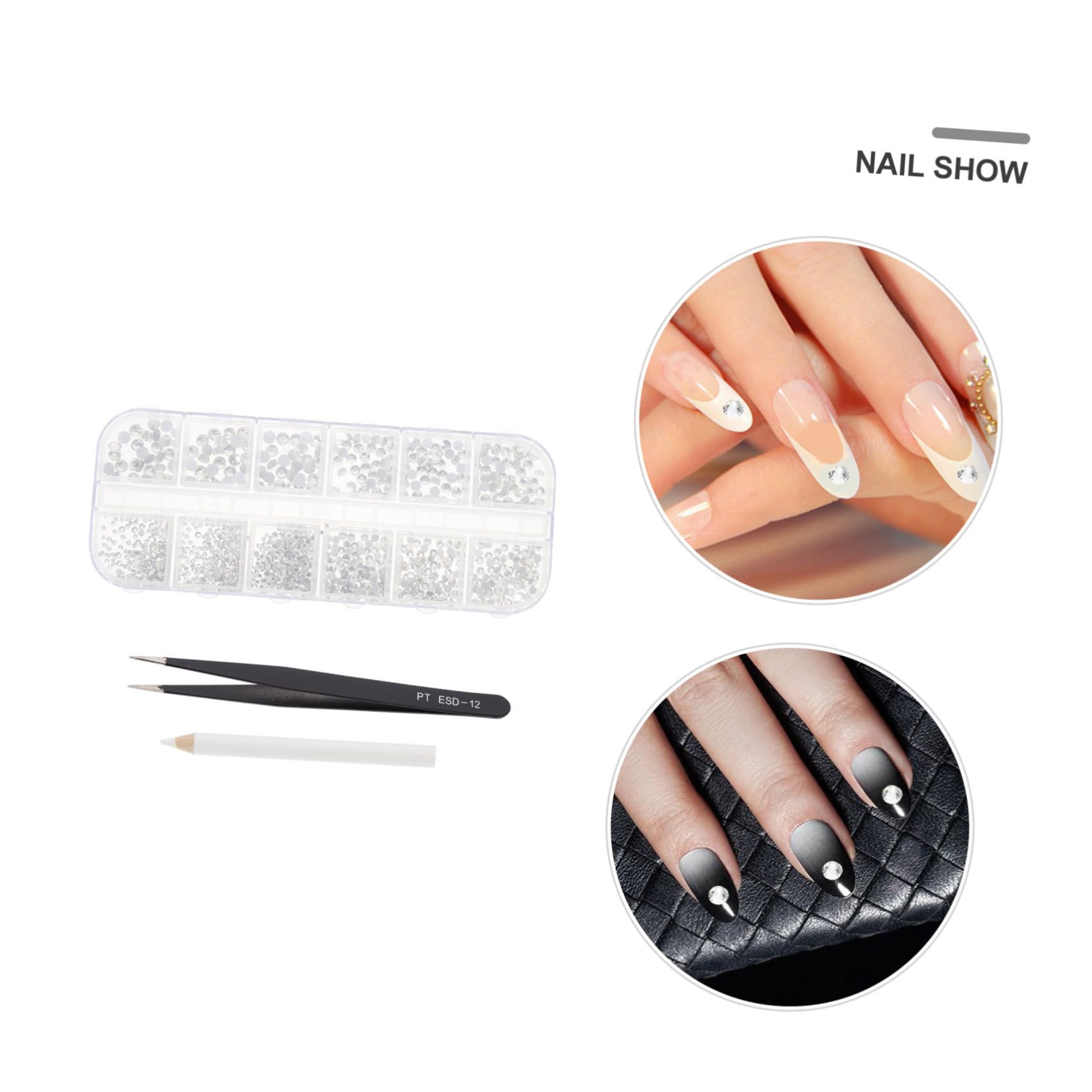 FRCOLOR 4 Set Di Ciondoli Per Unghie Con Strass Per Decorazioni Per Manicure E Trucco Gioielli Per Unghie Per Donne Donne E