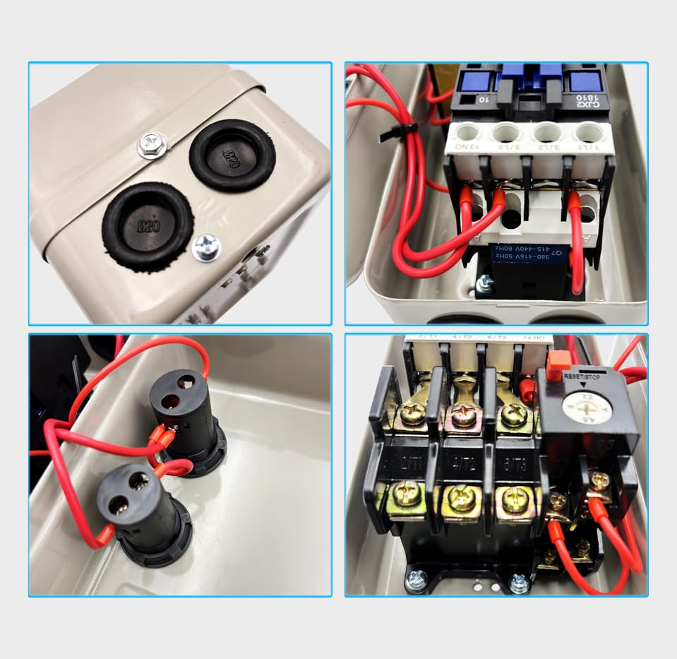 Motor de Arranque Magnético Eléctrico 380V 2.2KW 4.5-7.2AMP 3HP 3 Fases miniatura 3