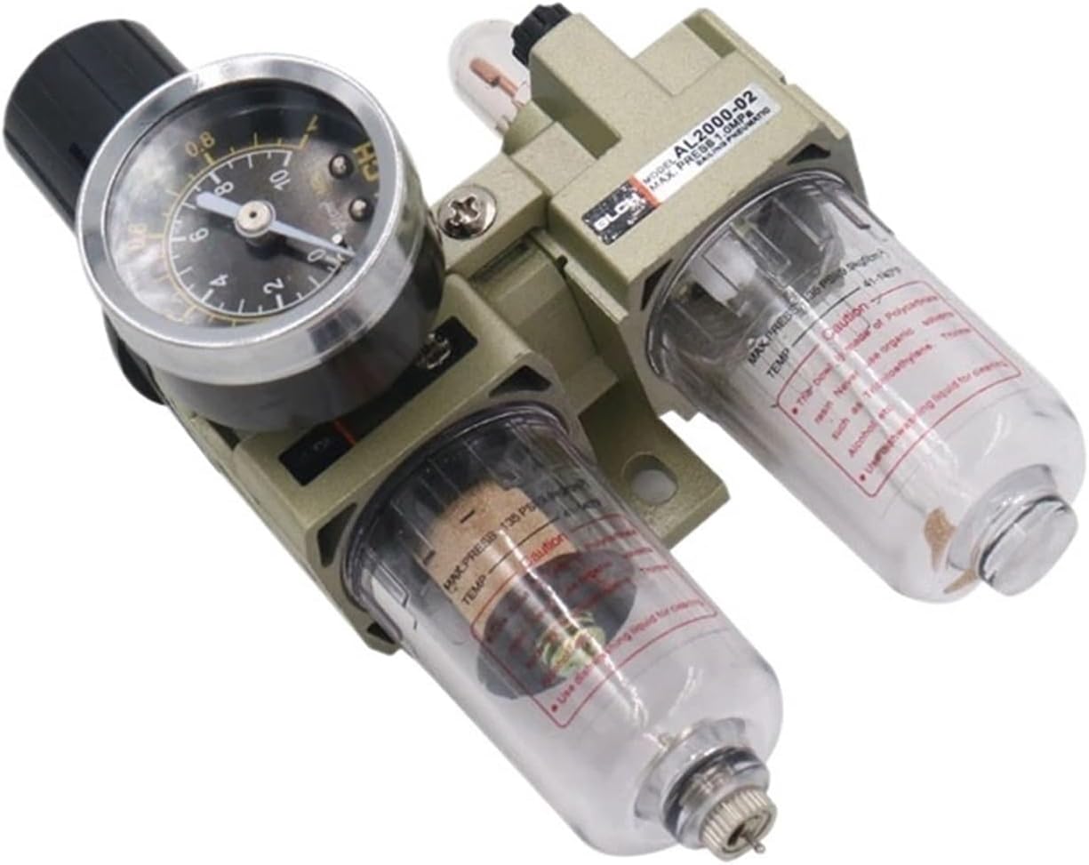 AC1010 M5 Pneumatic Air Filter Regulator Lubricator Combinations Water Oil Separator AC2010 1/8" 1/4"(AC2010-02,Automatic Drain)