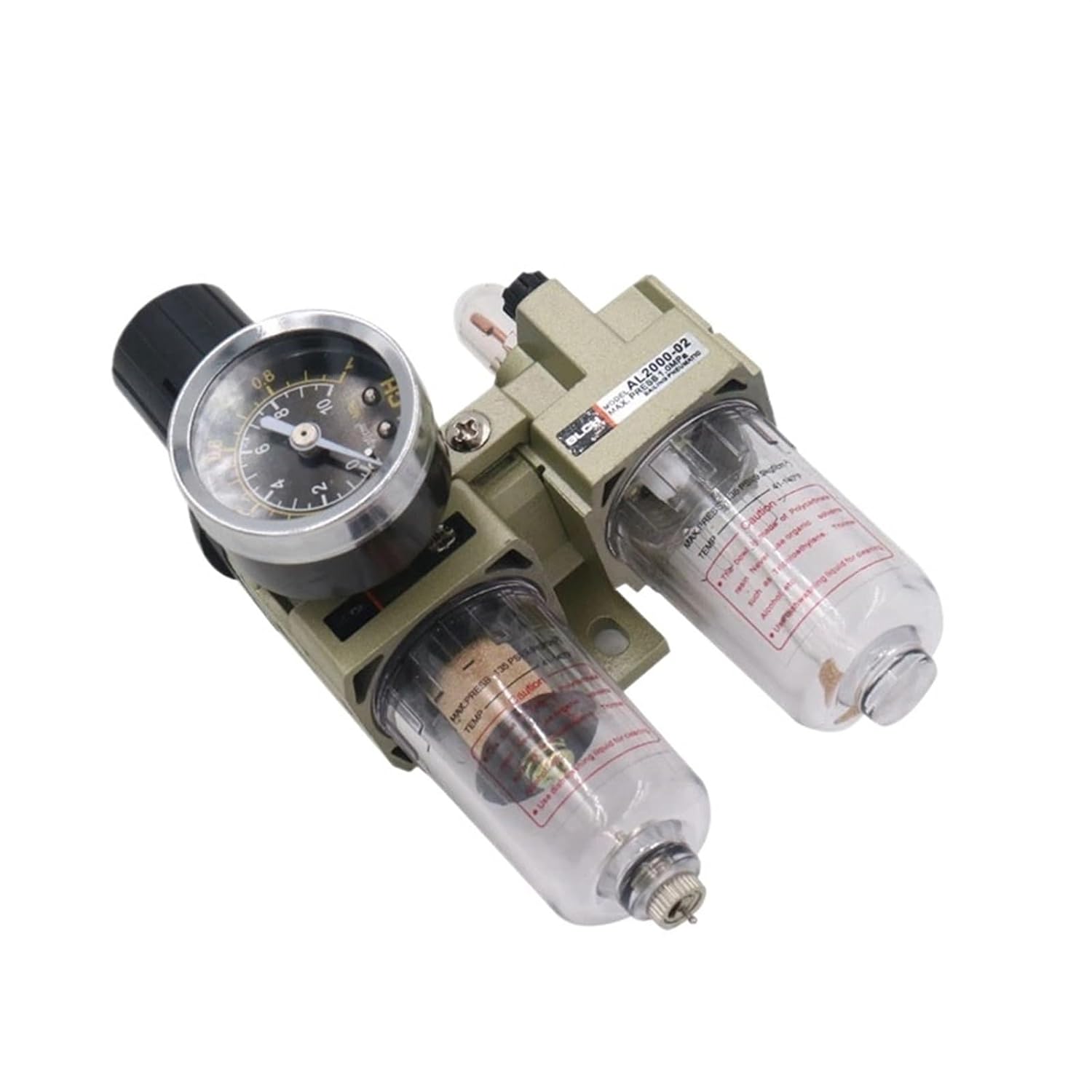 AC1010 M5 Pneumatic Air Filter Regulator Lubricator Combinations Water Oil Separator AC2010 1/8" 1/4"(AC2010-02,Automatic Drain)