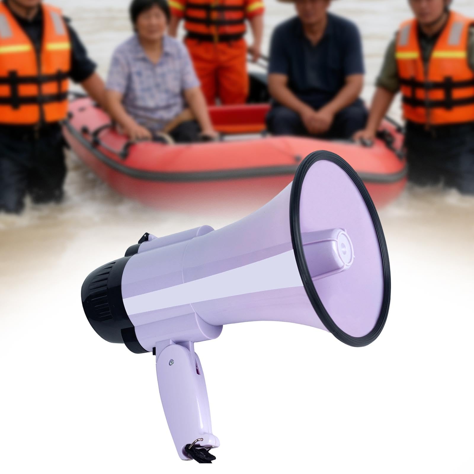Altavoz Megáfono Portátil con Asa de Mano, Multifuncional, 30 W, Potente para Y Actividades.