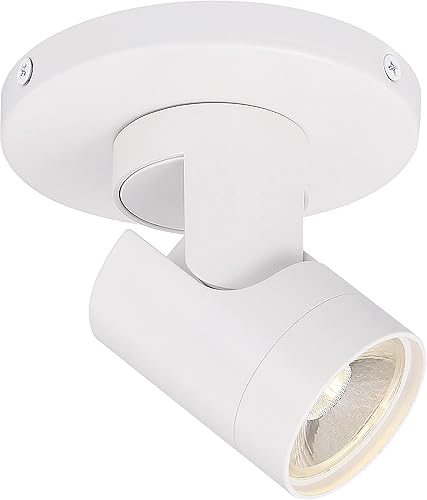 Nuvo 621106 - Foco de techo y pared de barril ajustable LED de 12 W, 2.75 x 4.75 x 4.25 pulgadas, blanco