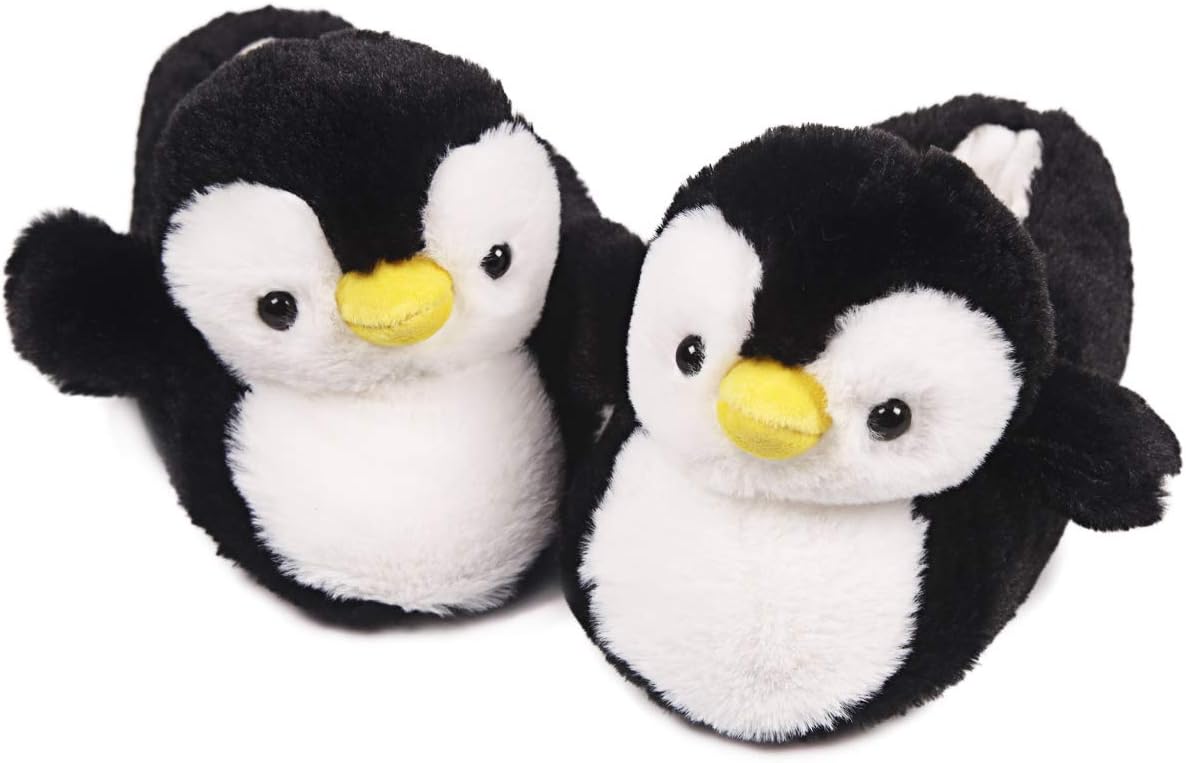 Penguin Cute Women Slippers Funny Animal Slippers Novelty Plush Slippers Fluffy Fuzzy Winter Warm Bedroom House Shoes Cartoon Slippers for Women Men Teen Girls - Image 9