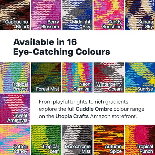Lana chenilla super chunky Utopia Crafts premium OEKO-TEX color baya 6