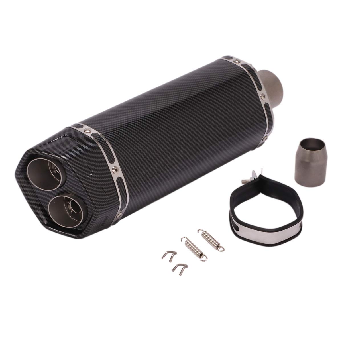 Photo 1 of KAJIMOTOR 2'' Motorcycle Exhaust Slip on Silencers & Mufflers Compatible For Kawasaki For Yamaha For Suzuki ATV Dirt Bike Street Bike Scooter Exhaust Pipe Diameter 38mm 51mm (H)