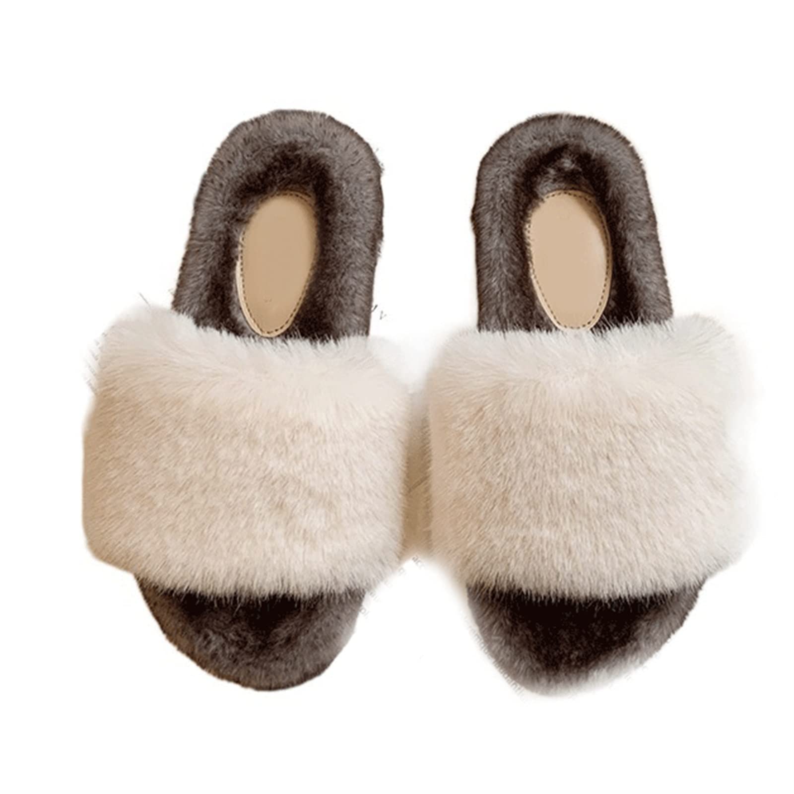 Pantuflas para mujer y mujer, pantuflas de casa para el hogar, zapatos planos para interiores, chanclas para mujer, un color, 38 2/3 EU