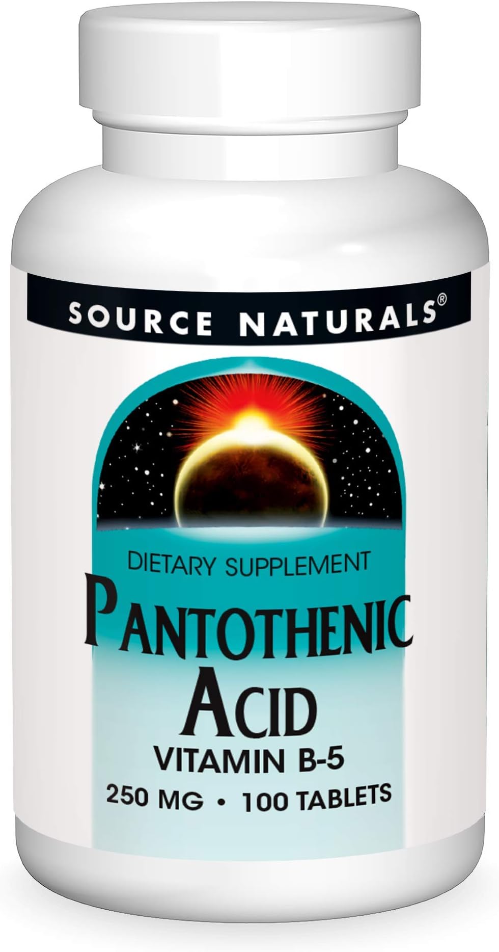 Source Naturals Pantothenic Acid 250 mg Vitamin B-5 Dietary Supplement - 100 Tablets