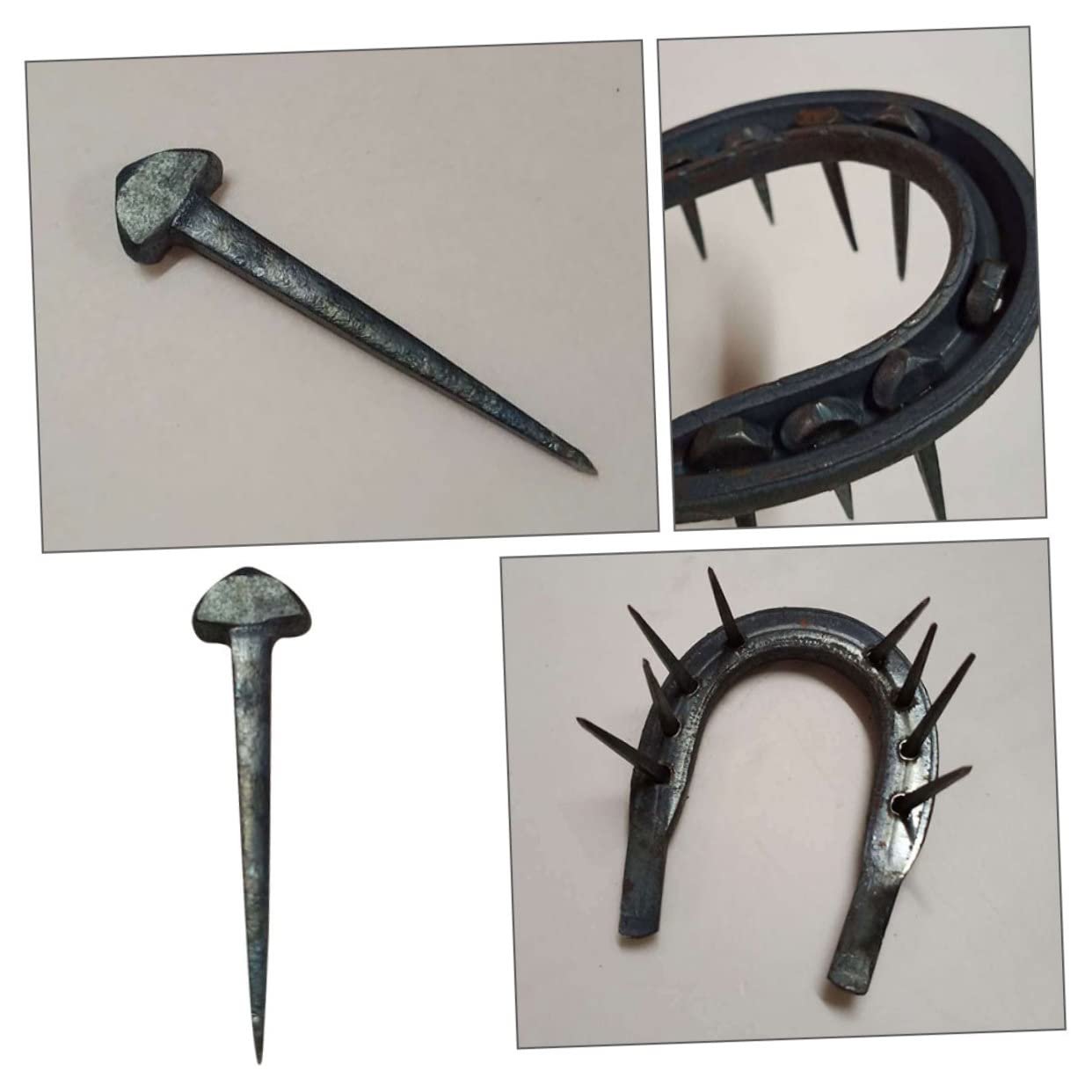 Sosoport Small Horseshoe Nails Compact Horseshoe Nail Moderate Hardness Easy Install