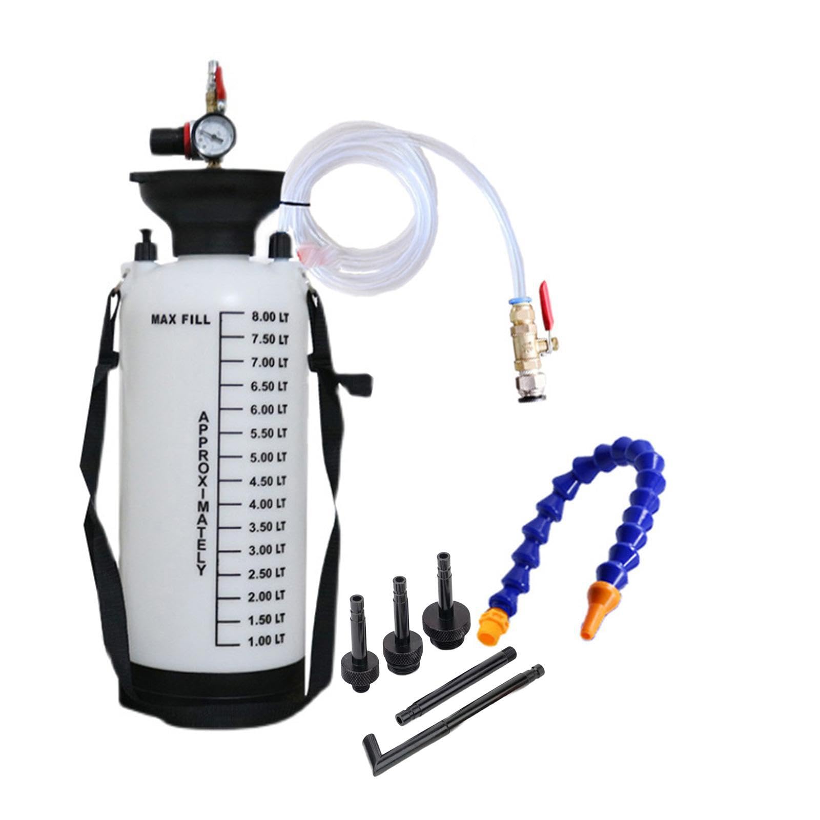 Juego de Herramientas para Bomba de Fluido de transmisión neumática, depósito de llenado de Aceite para Engranajes de 8 l, Recarga de Aceite de, con Adaptador