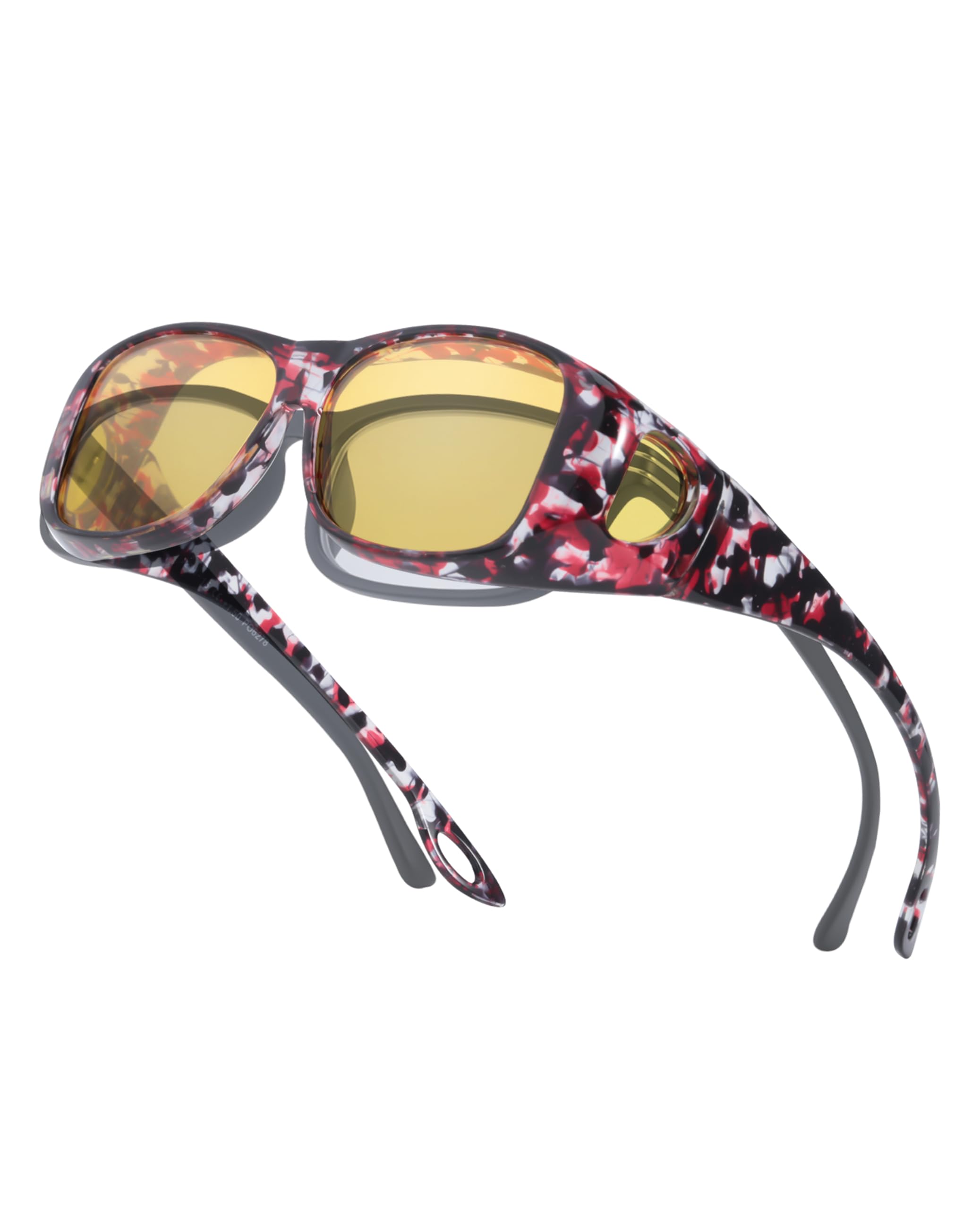 LVIOE Nachtfahrbrille Polarisiert Leichter Rechteckiger Rahmen, Reduziert Scheinwerferblendung für Nachtsicht