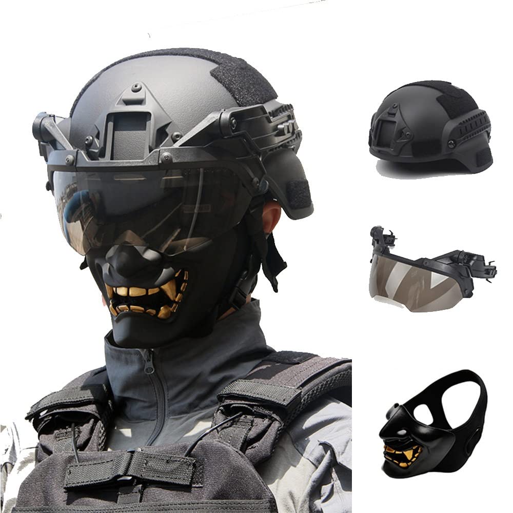 【美品】ダミークアドレンズ+ミリタリーヘルメット　セット 美品】ダミークアドレンズ+ミリタリーヘルメット セット Amazon