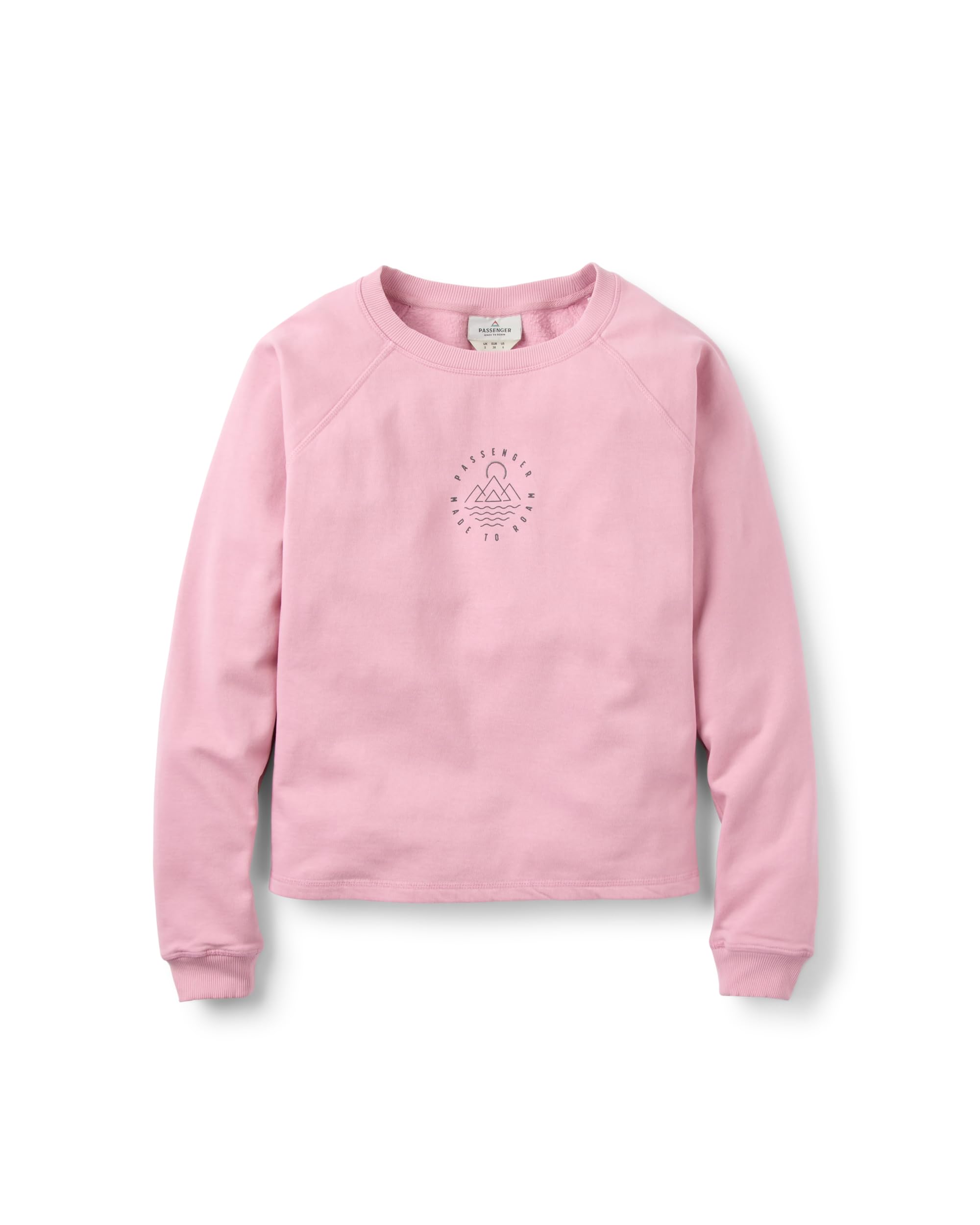 Passenger Women's Pink Haze Remote Recycled Cotton Sweatshirt (Uk, Alpha, S, Regular, Regular, )