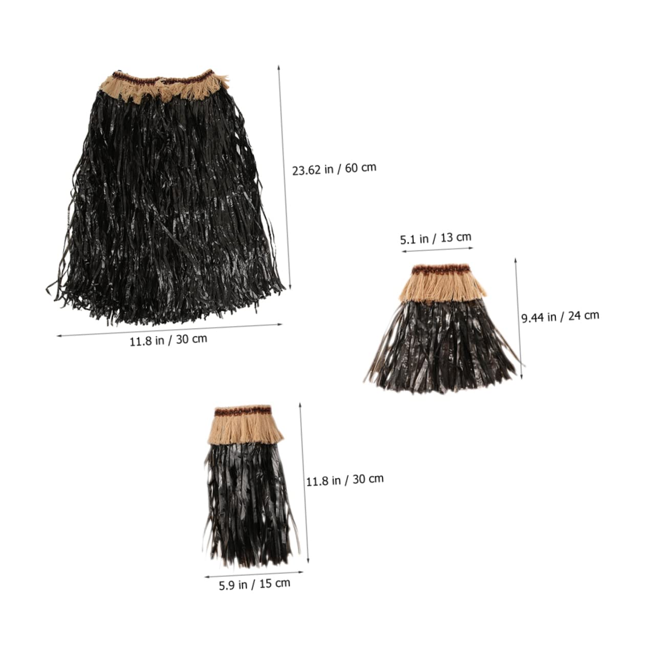 ibasenice 2 Juegos Hula Hawaiano Faldas De Para Mujer Chica Hula Falda Hula Falda Hawaiana Hula Falda Para Mujer Falda Luau Articulos De Ropa Paño Cordón Banquete