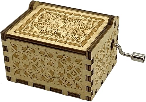 Miniatura 7 de Zelda - Caja de música de madera manivela de madera caja musical con temática de leyenda de Zelda regalo antiguo para bodas San Valentín Navidad