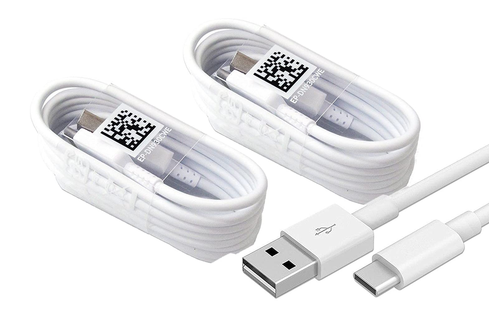 WOLFANO USB Type C Cable Fast Charging, Pack of 2 | 1.5 metre Long, Data Transfer and Charging Cable for All C-Type Devices(White) (B09C3WTZBN) Amazon Price History, Amazon Price Tracker