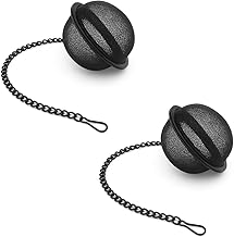 Kit 2 Infusores de Chá em Aço Inox Peneira Esférica com Corrente 5cm Coador Reutilizável para Chá e Ervas Formato Bola