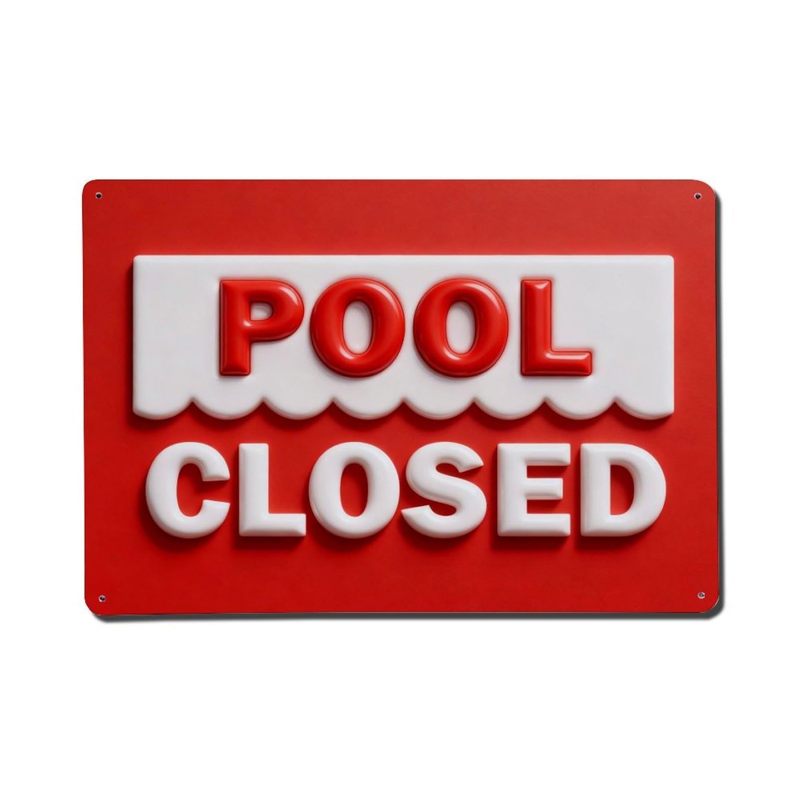 Iageret Vintage Pool Closed Sign Pattern Metal Tin Sign Retro Wall Decor, Bar Garage Cafe Kitchen Home Wall Art Poster Decoration 8X12inches