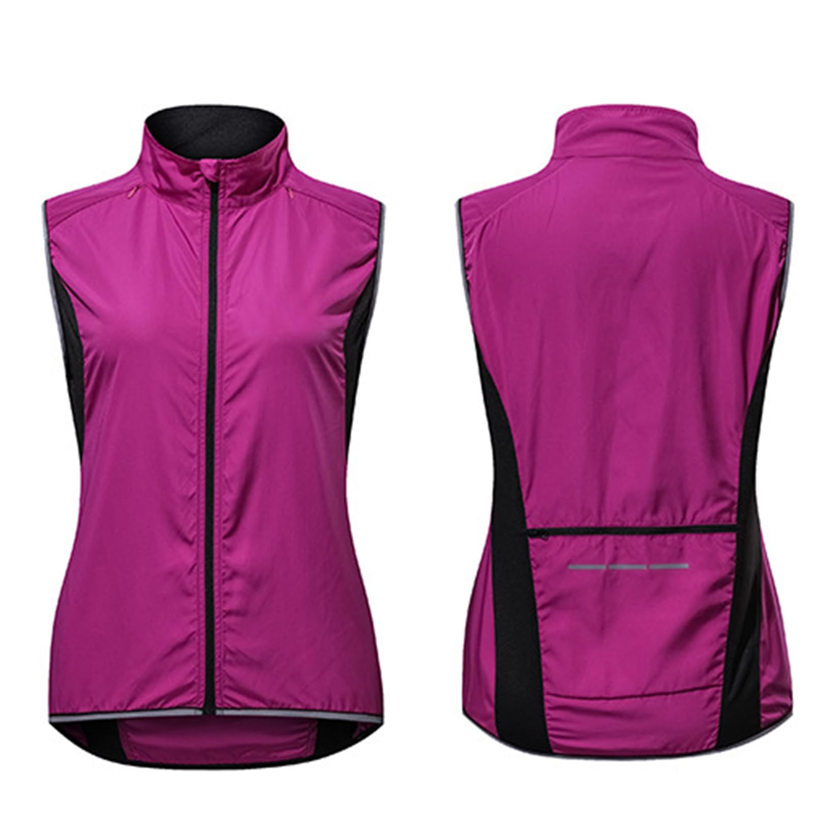 Gilet De Cyclisme pour Femme Veste De Cyclisme sans Manches Réfléchissante Haute Visibilité Gilet De Sport Léger Et Respirant Gilets De Vélo De Montagne Résistants À l'eau,Purple-XXL