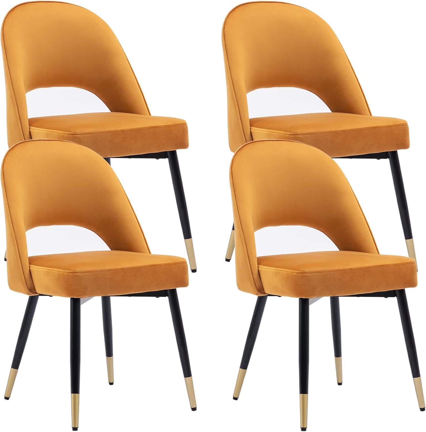 Wahson Velvet Dining Chairs Set of 4 Side Chairs Kitchen Corner Chairs